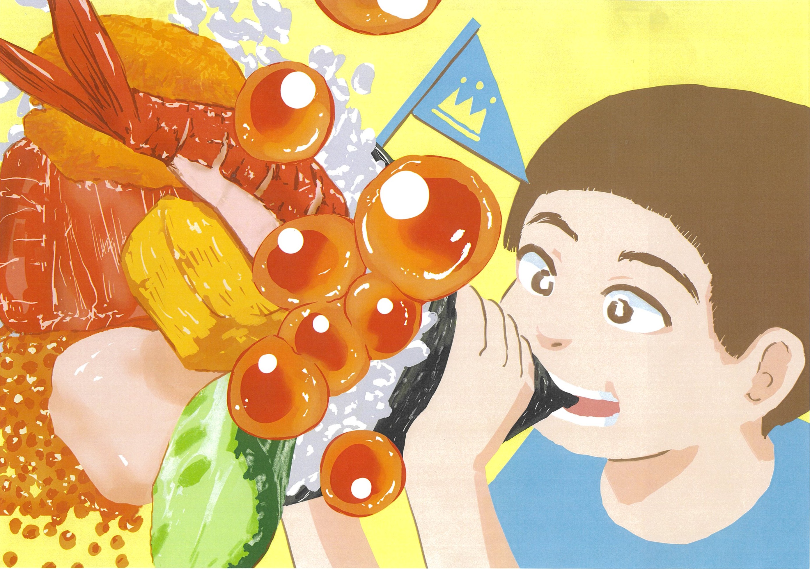 ガブッとはみでる手巻き寿司 作品画像