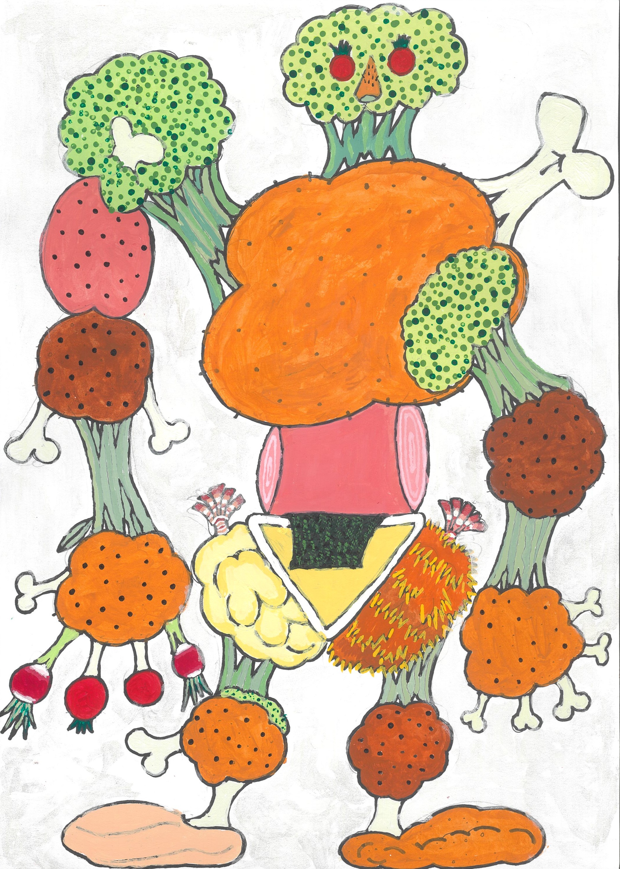 からあげオンリーマン揚げ物HERO MAN 作品画像